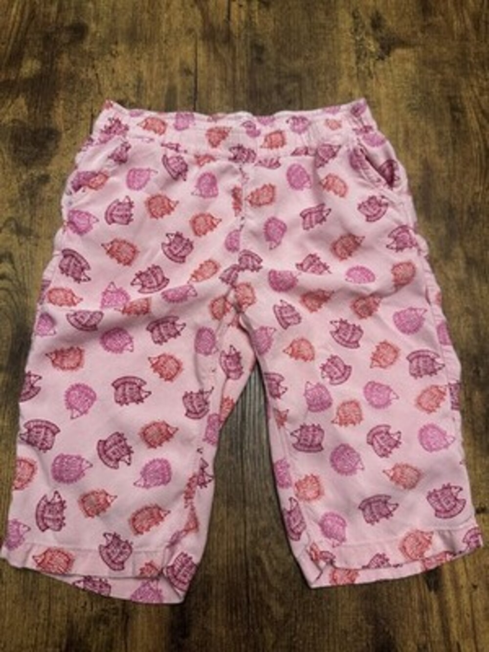 Uniqlo Kids Pink Hedgehog Print Rayon Relaxed Lounge Pants